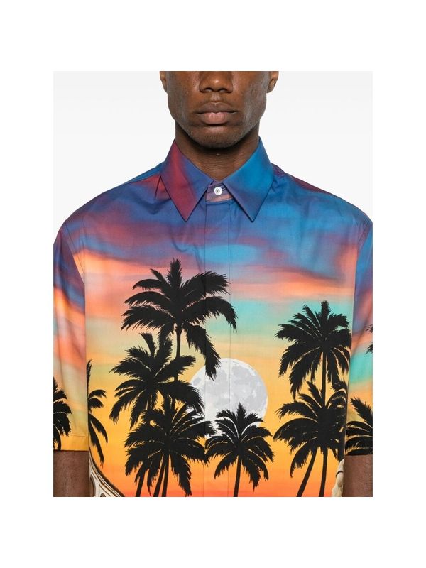 All-Over Printing Cotton Short Sleeve
  Shirt