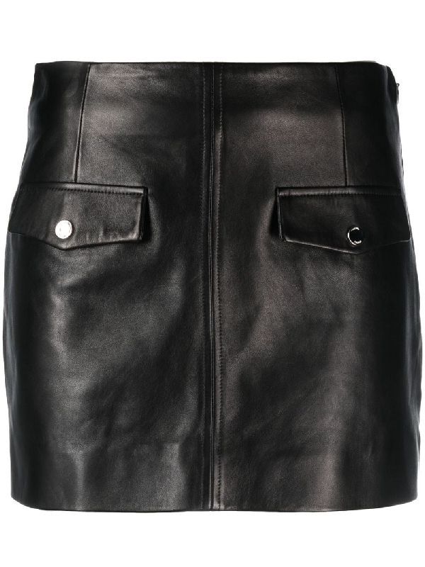 Pocket Lambskin Mini Skirt