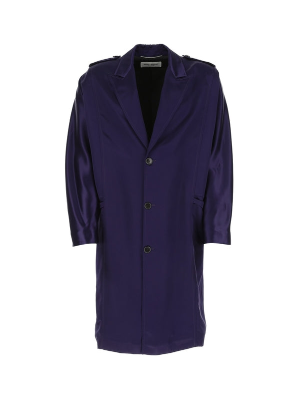 Satin Single Breasted Coat