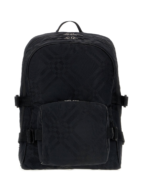 Check Jacquard Zipper Pocket
  Backpack