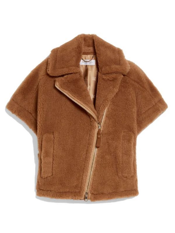 Teddy Shearling Zip-Up Jacket