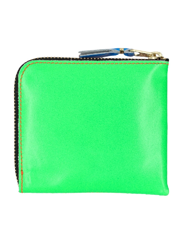 COMME des GARCONS - Super Fluo Leather Zipper Wallet - Jente
