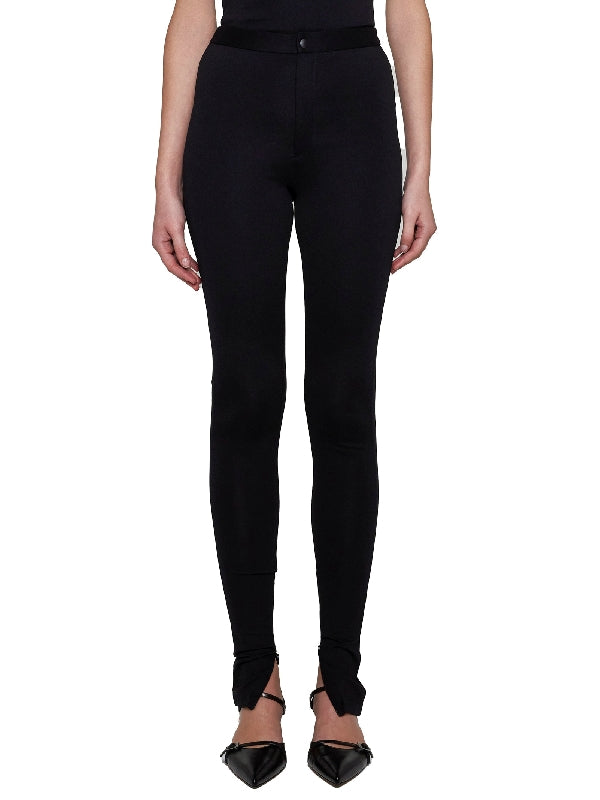 High-Waisted Button Leggings