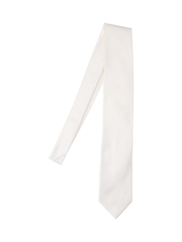 Ribbed Detail Silk Necktie