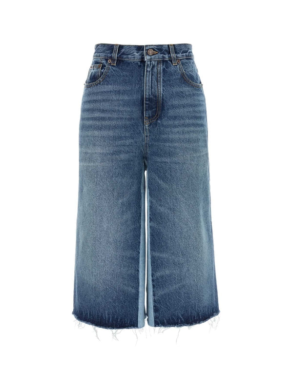 Back Logo Patch Denim Bermuda Shorts