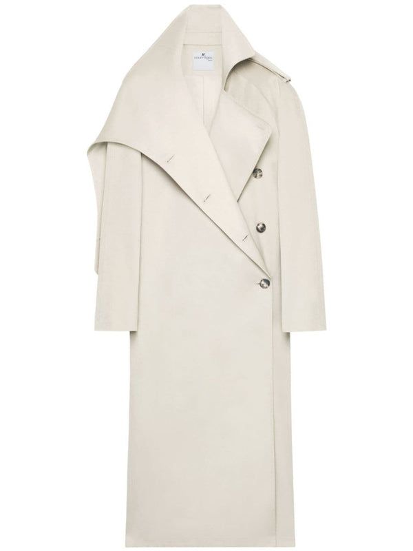 Asymmetrical Collar Trench Coat