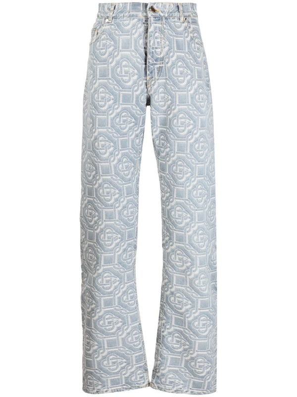 Monogram Denim Pants