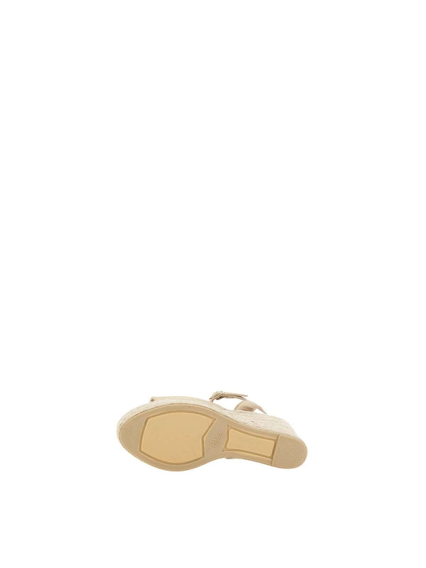 Castañer Gold Wedge Sandals