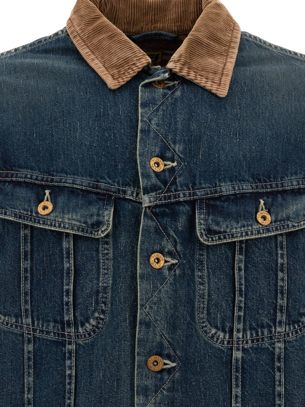 Back Logo Detail Denim Jacket