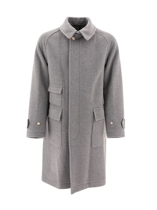 单排扣羊毛大衣
