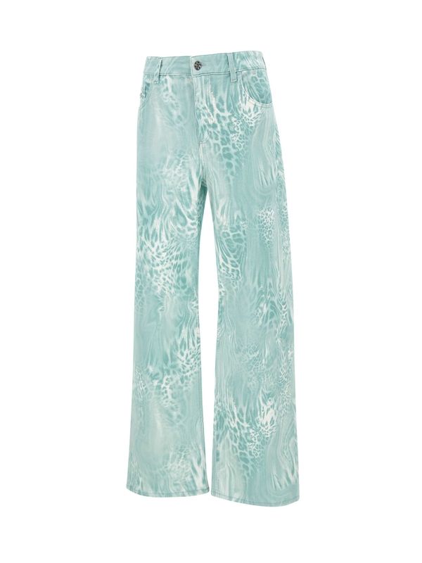 Leopard Printing Denim Pants