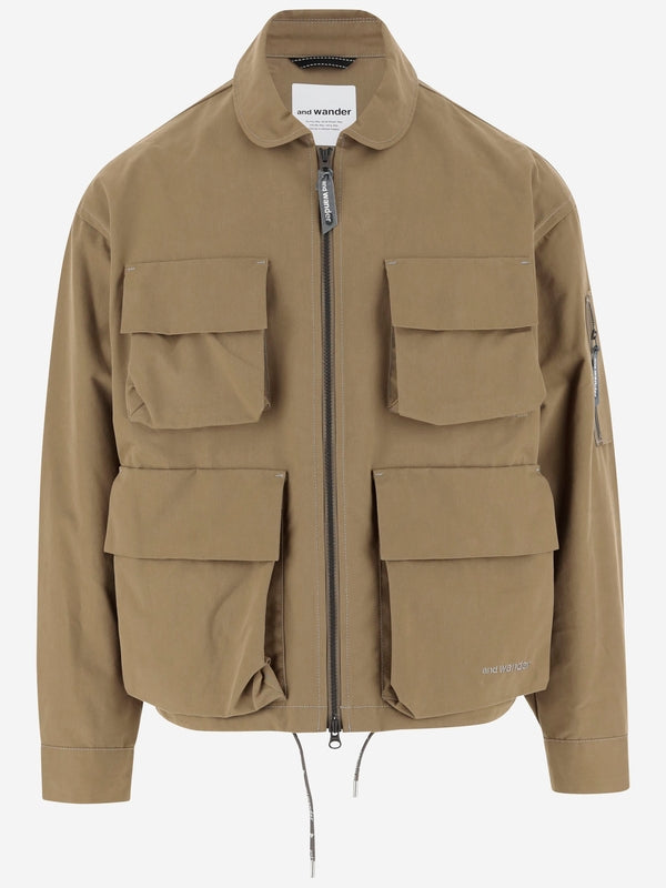 Multi-Pocket Cotton Zip-Up Jacket