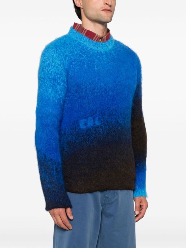 Gradient Effect Mohair Blend Knit