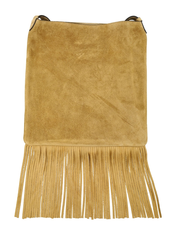 V Logo Fringe Detail Shoulder Bag