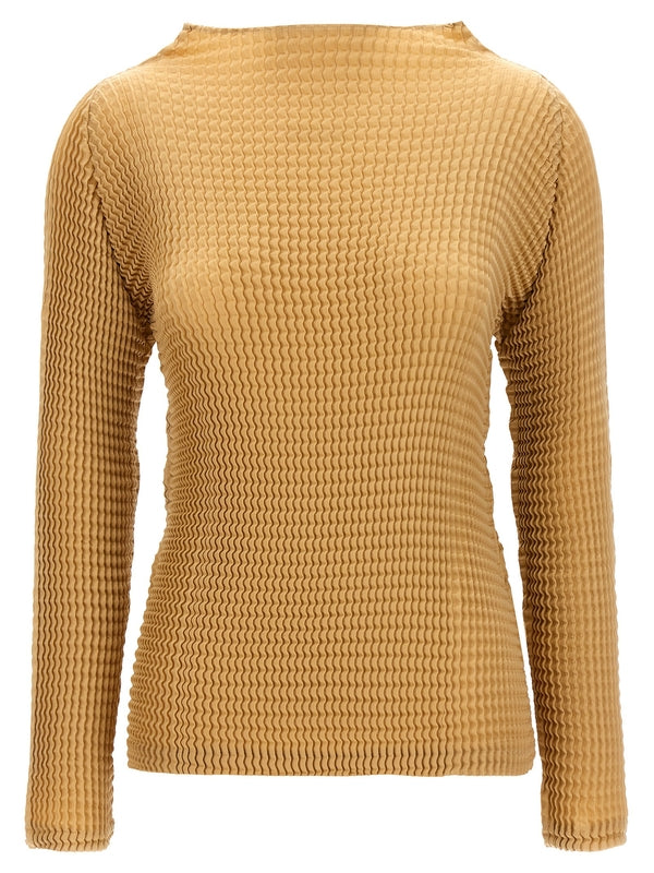 'Suede Like Pleats' blouse Knitted