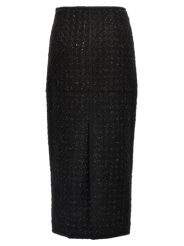 Bouclé Sequin
  Tweed Skirt