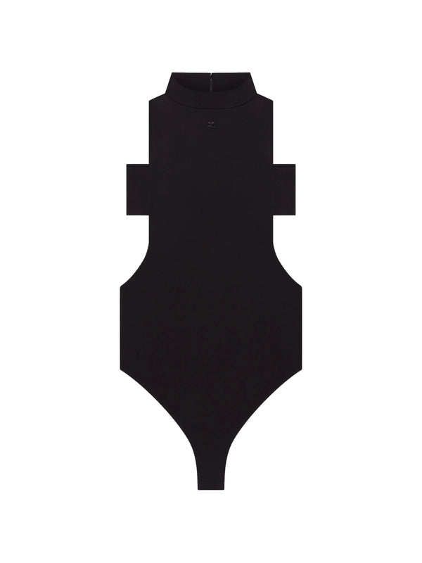 Chest Logo Mock Neck Bodysuit