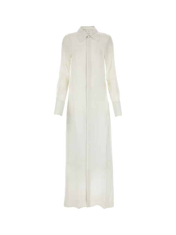 White Silk Long Dress