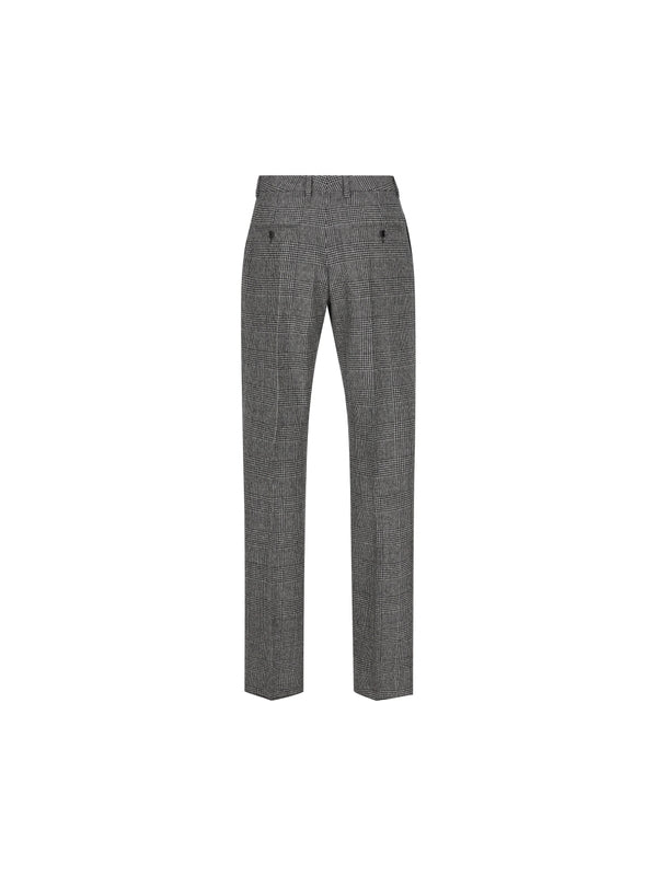 Check Wool Tailored Pants