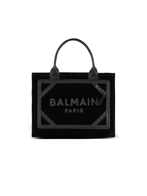 B Army Logo Suede Small Tote Bag