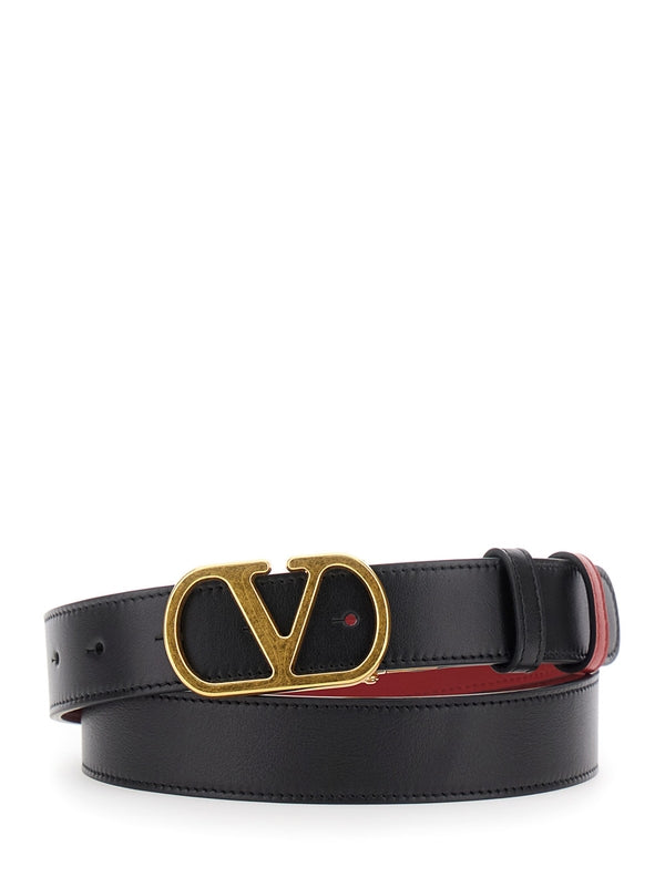 Valentino Black Leather Belts