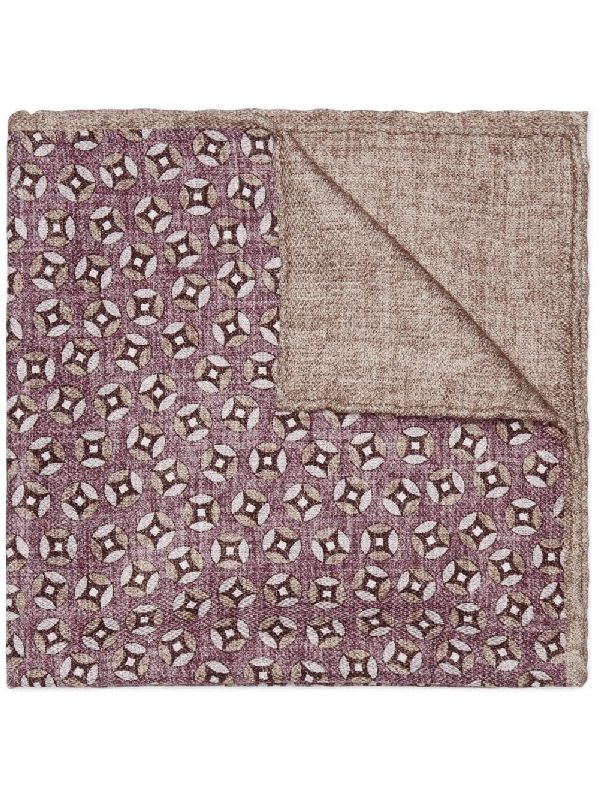 Allover Pattern Silk Scarf