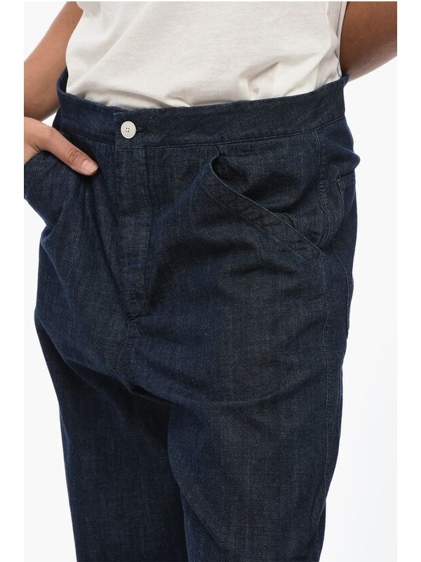 Wide Cotton Denim Pants