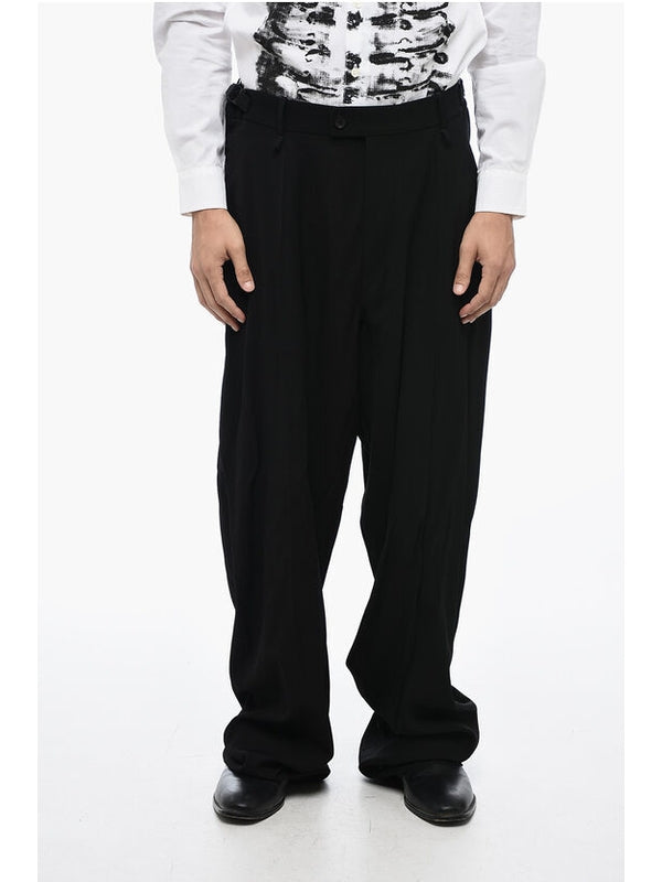 Tailored Wide Wool Blend Pants