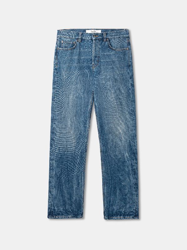 Straight Cut Denim Pants