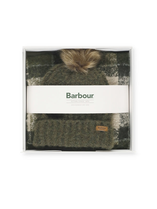 Logo Label Beanie Scarf Set