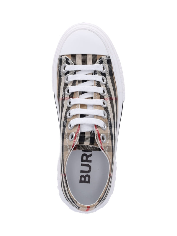 Vintage Check Pattern Low-Top Sneakers