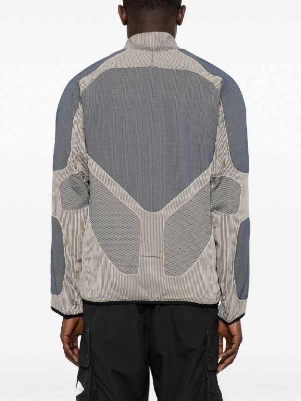 Two-Tone Panel High-Neck Jacket