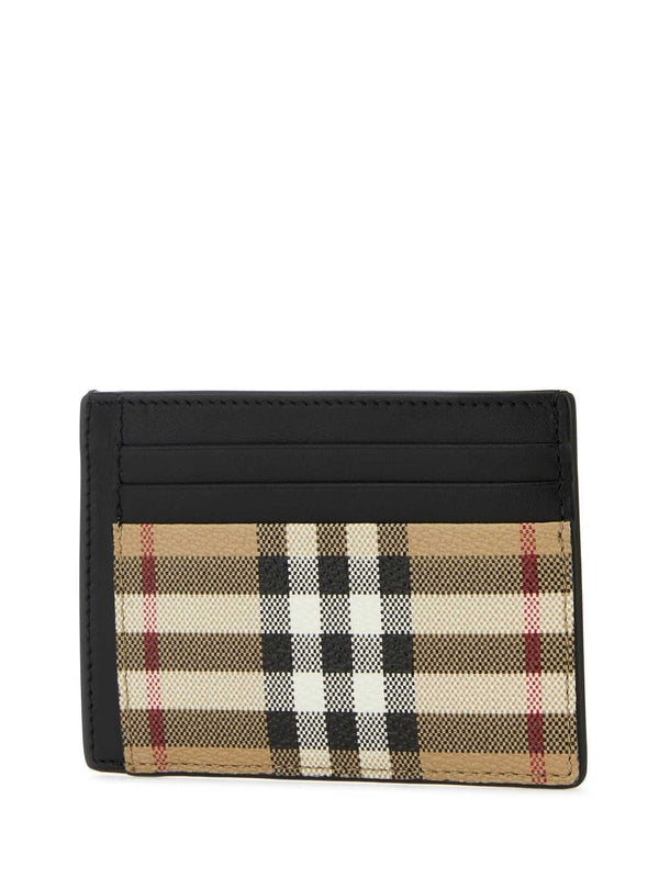 Vintage Check Pattern Card Wallet
