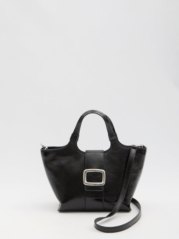 Viv choc leather mini tote bag - Jente