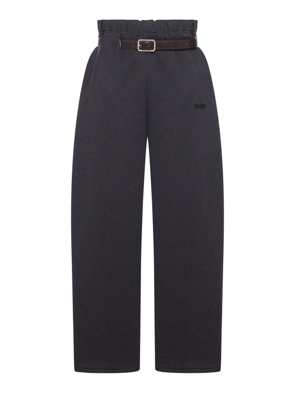 Belt Waist Cotton Sweatpants