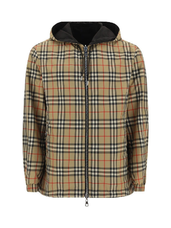 BURBERRY - Vintage Check Reversible Hoodie Zip-Up
  Jacket - Jente