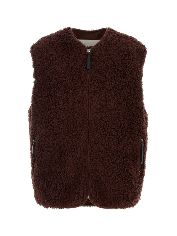 Jil Sander Brown Vests
