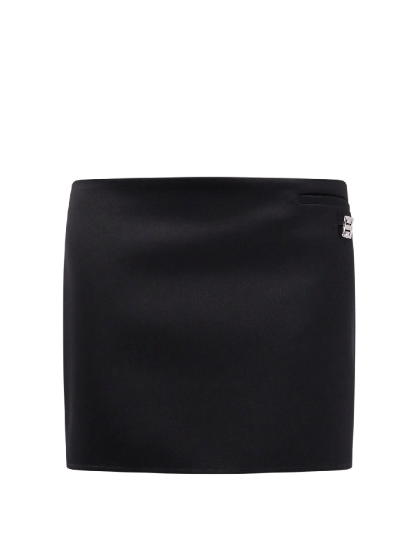 4g Logo Wool Mini Skirt