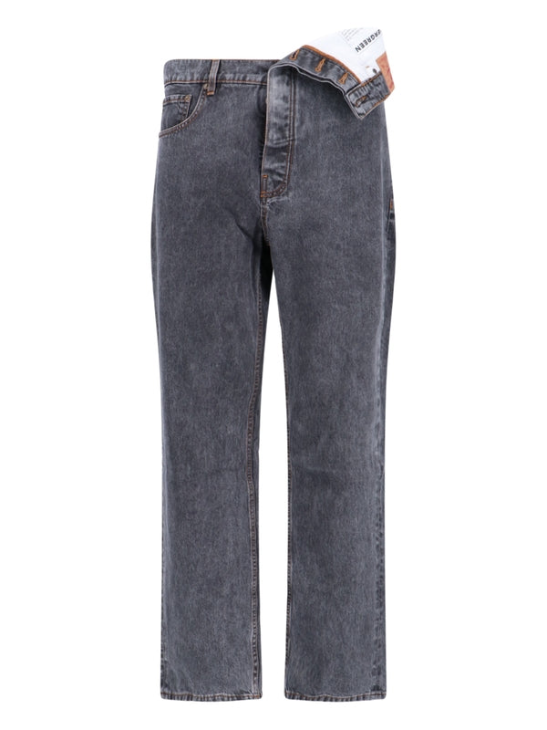 Evergreen Asymmetric Waist Denim Pants