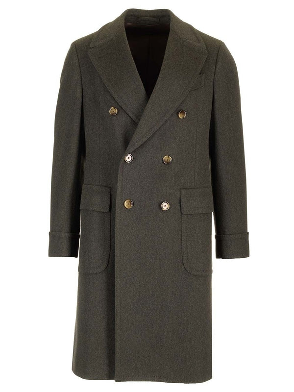 Wool Cashmere Double Breasted Coat