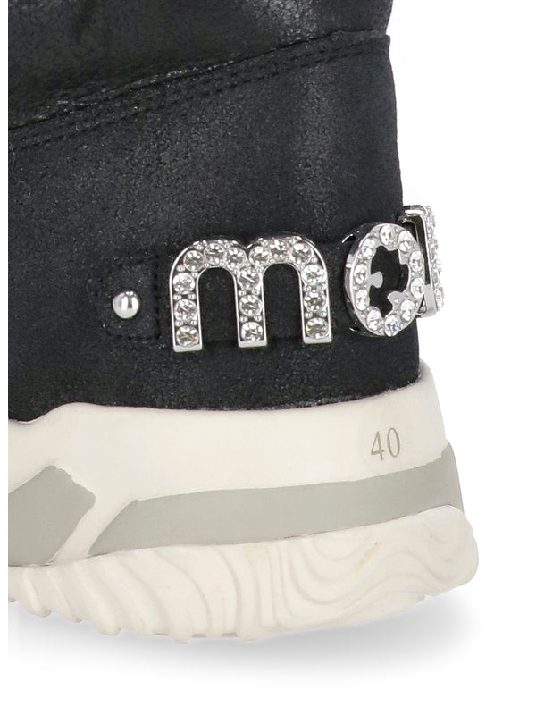 Eskimo Rhinestone Logo High-Top Sneakers