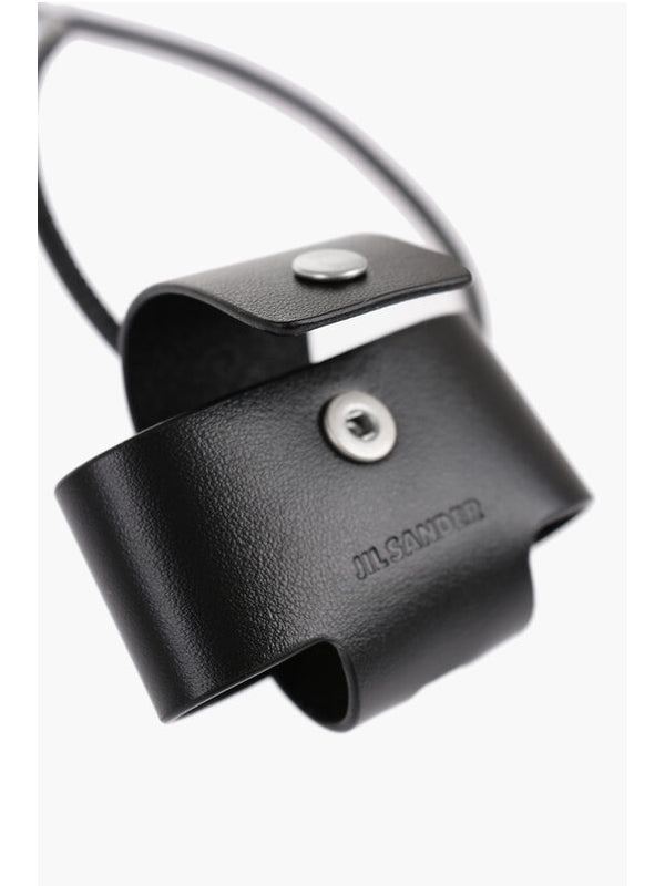 Logo Detail Leather AirPods Case