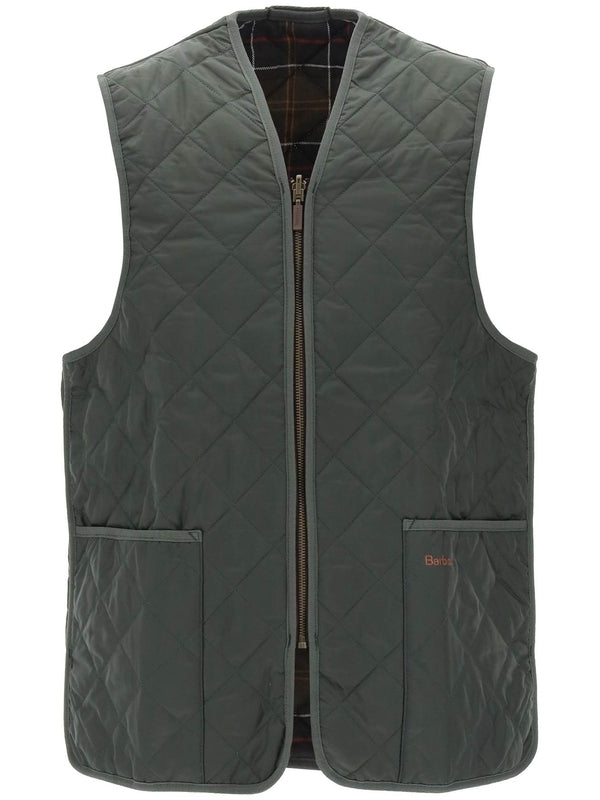 Logo Quilted Zip-Up Vest