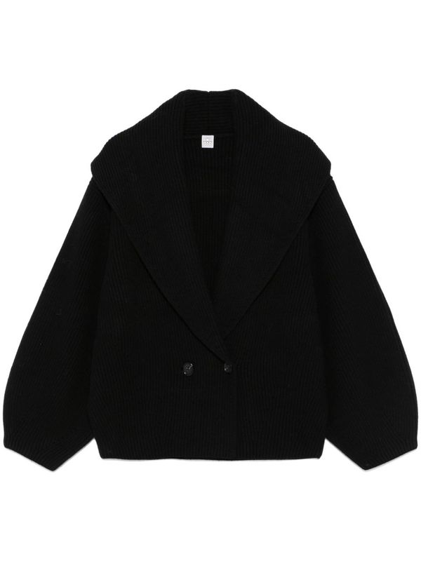 Wide Collar
  Wool Blend Cardigan