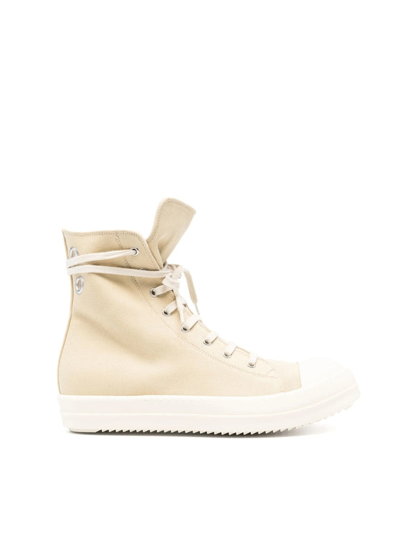 Rick Owens Drkshdw Beige High Top Sneakers