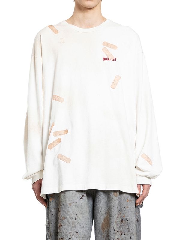 Bandage Cotton Long-Sleeve Top