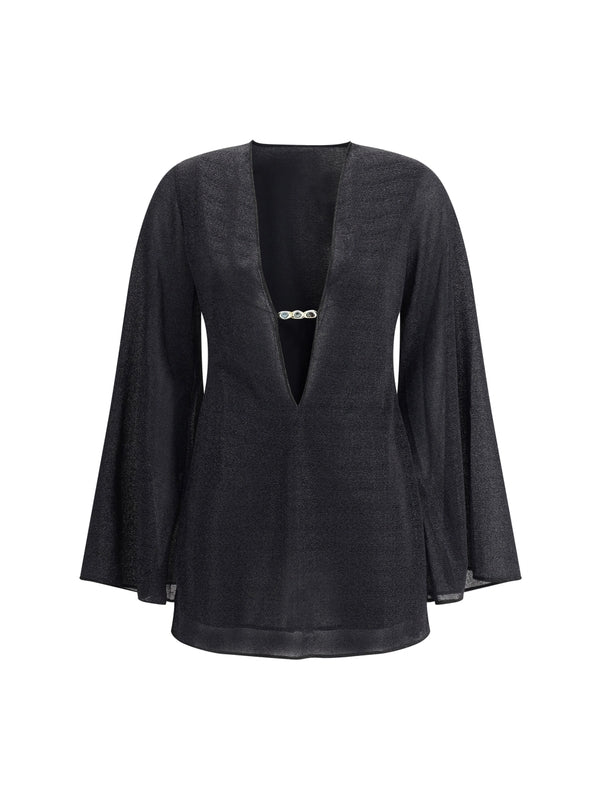 Oseree Black Mini Dress