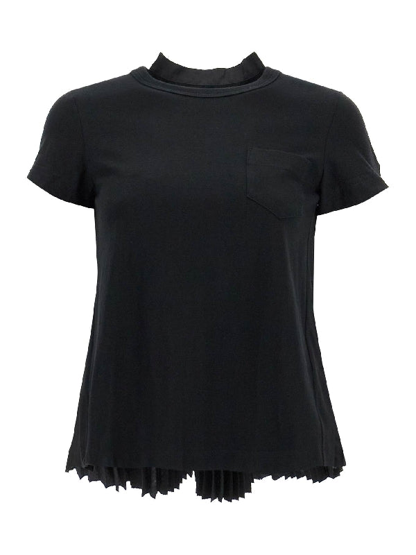 Back Pleated Short-sleeve T-shirt - Jente