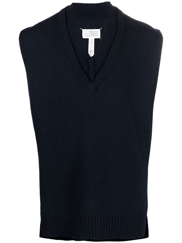 Wool Blend Knit Vest