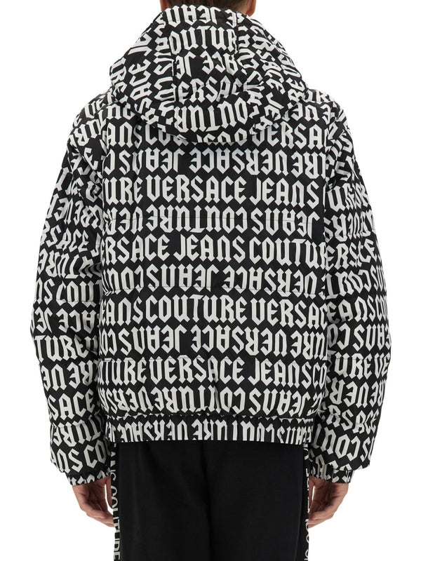 Allover Lettering Hoodie Jacket